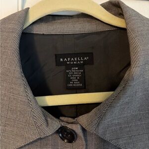 Rafaella Woman Gray Glen Plaid Single-Button Jacket